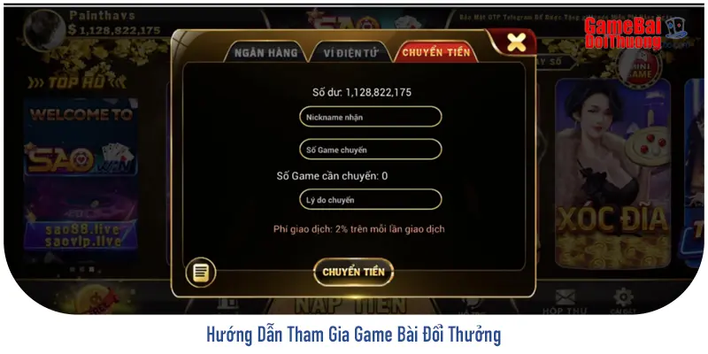 hướng dẫn tham gia game bài đổi thưởng